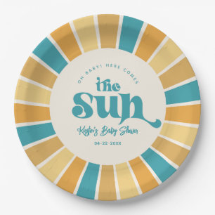 Assiettes En Carton Plaques de papier Baby shower Sun Boho