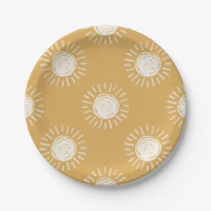 Assiettes En Carton Plaques de papier Baby shower Sun Boho