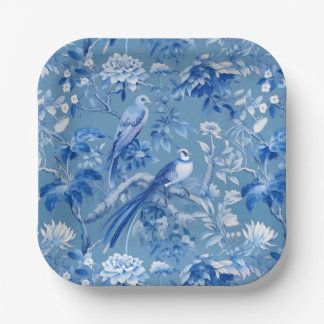Assiettes En Carton Plaques de papier bleu Chinoiserie