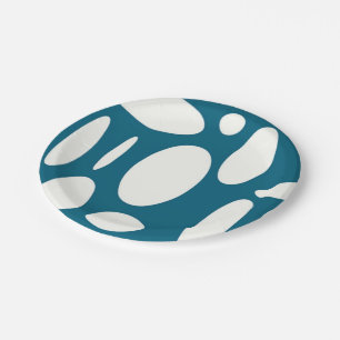 Assiettes En Carton Plaques de papier bleu ovale