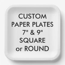 Plaques de papier CARRÉ personnalisées - 9 pouces 