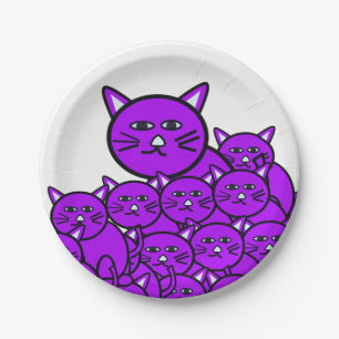 Assiettes En Carton Plaques de papier Cats