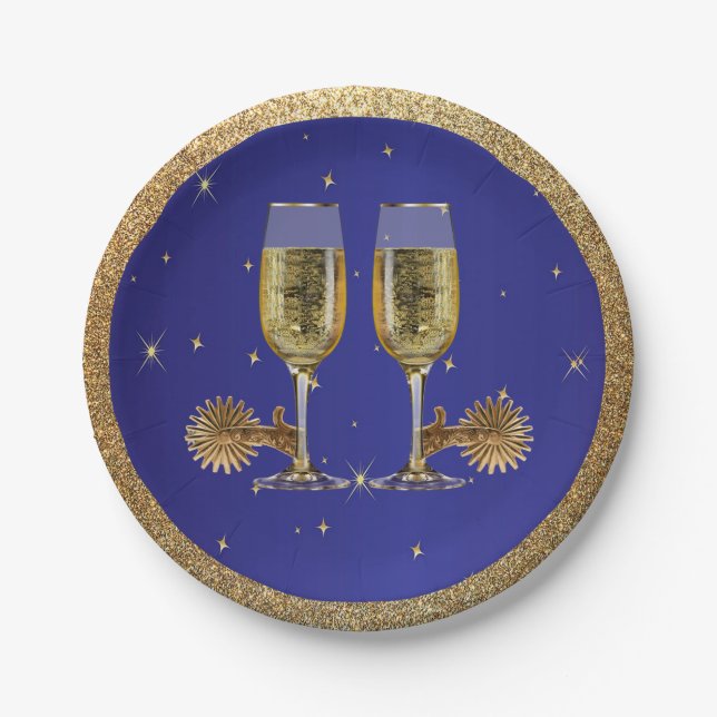 Assiettes En Carton Plaques De Papier Champagne Et Épingles De La Part (Devant)