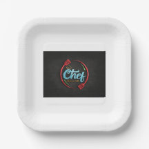 PLAQUES DE PAPIER CHEF DESIGN TEMPS DE FÊTE
