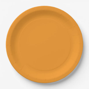 Assiettes En Carton Plaques de papier clair orange uni orange