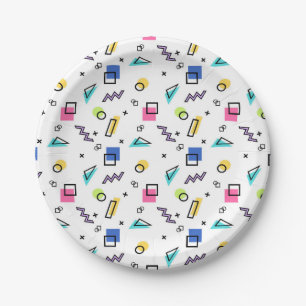 Assiettes En Carton Plaques de papier Confetti en forme de vibe des an