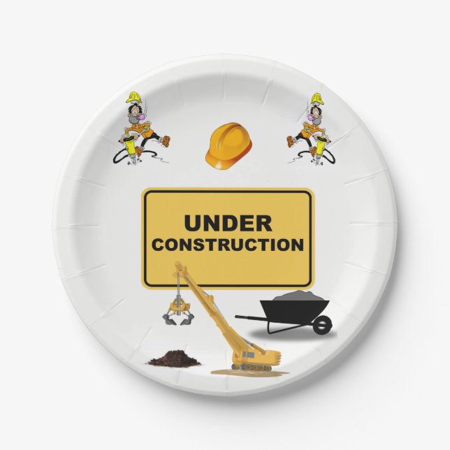 Assiettes En Carton Plaques de papier Construction (Devant)