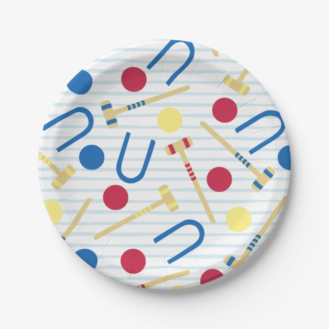Assiettes En Carton Plaques de papier croquet mignonnes (Devant)
