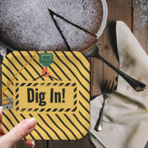 Assiettes En Carton Plaques de papier d'anniversaire à thème de constr