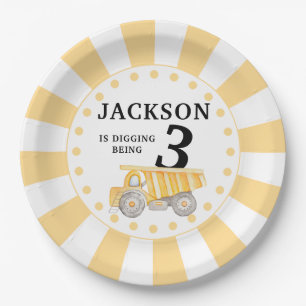 Assiettes En Carton Plaques de papier d'anniversaire en construction