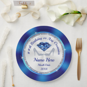 Assiettes En Carton Plaques de papier d'anniversaire personnalisées ou
