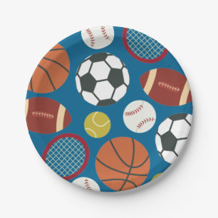 Assiettes En Carton Plaques de papier d'anniversaire sport étoilé