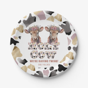 Assiettes En Carton Plaques de papier de Baby shower rustique Holy Cow