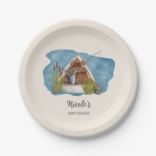 Assiettes En Carton Plaques de papier de Baby shower rustique pour pet (Devant)