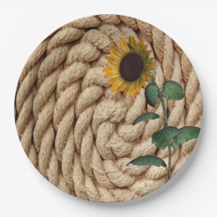 Assiettes En Carton Plaques de papier de corde de tournesol