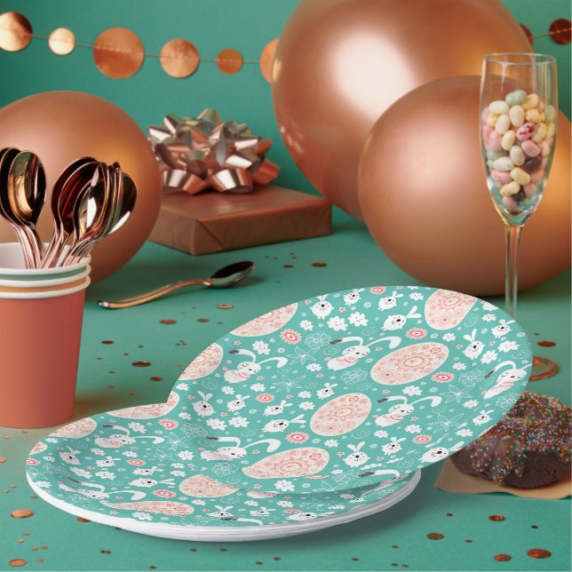 Assiettes En Carton Plaques de papier de défilé de Pâques (Multi)