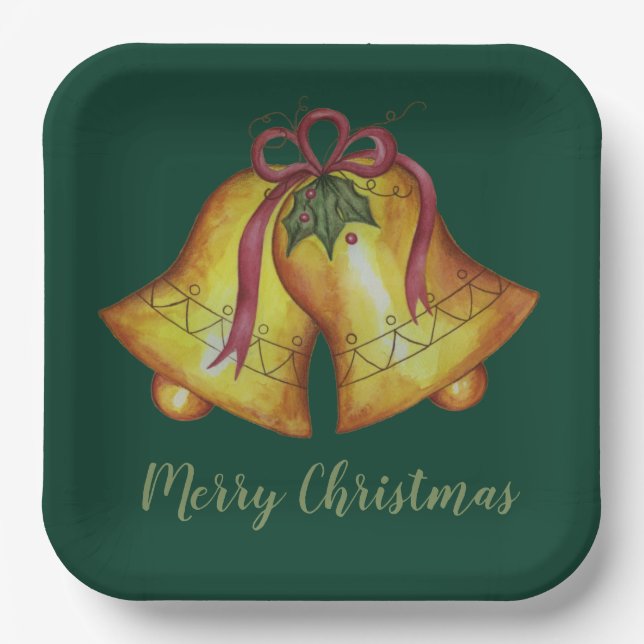 Assiettes En Carton Plaques de papier de fête de Noël (Recto)