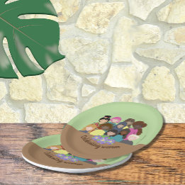 Assiettes En Carton Plaques de papier de jour internationales pour fem