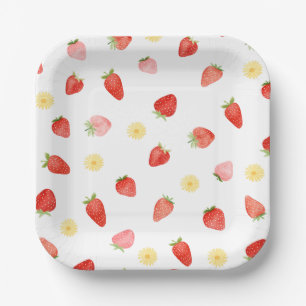 Assiettes En Carton Plaques de papier de la fraise