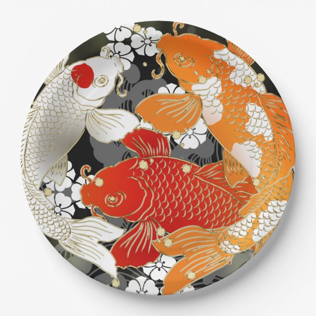 Assiettes En Carton Plaques de papier de la partie design japonaise (Devant)