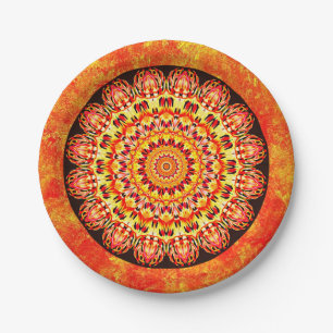 Assiettes En Carton Plaques de papier de mandala de Bohême