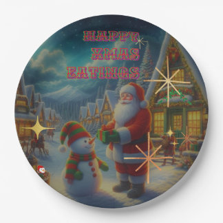 Assiettes En Carton Plaques de papier de Noël