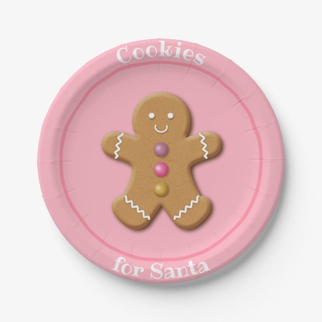 Assiettes En Carton Plaques de papier de Noël pour Père Noël (Devant)