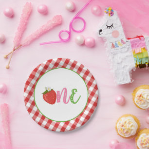 Assiettes En Carton Plaques de papier de première année de fraise - UN