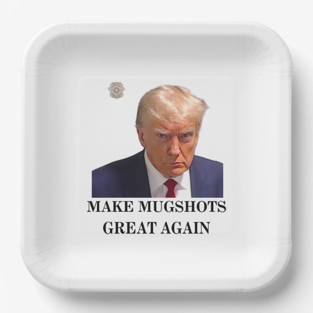 Assiettes En Carton Plaques de papier de tir de la motte Trump (Recto)