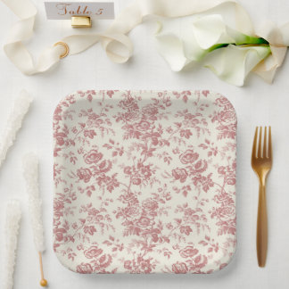 Assiettes En Carton Plaques de papier de toile de pays rouge