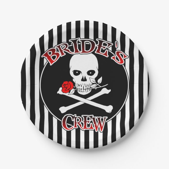 Assiettes En Carton Plaques de papier d'équipage de la mariée (Devant)