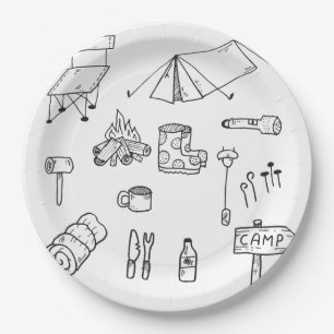 Assiettes En Carton Plaques de papier d'essai de camping brillant