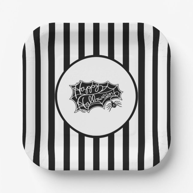 Assiettes En Carton Plaques de papier d'Halloween (Recto)