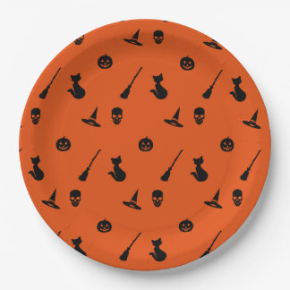 Assiettes En Carton Plaques de papier d'Halloween