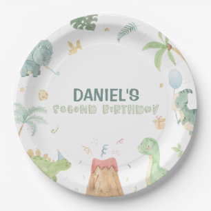 Assiettes En Carton Plaques de papier Dinosaur Party