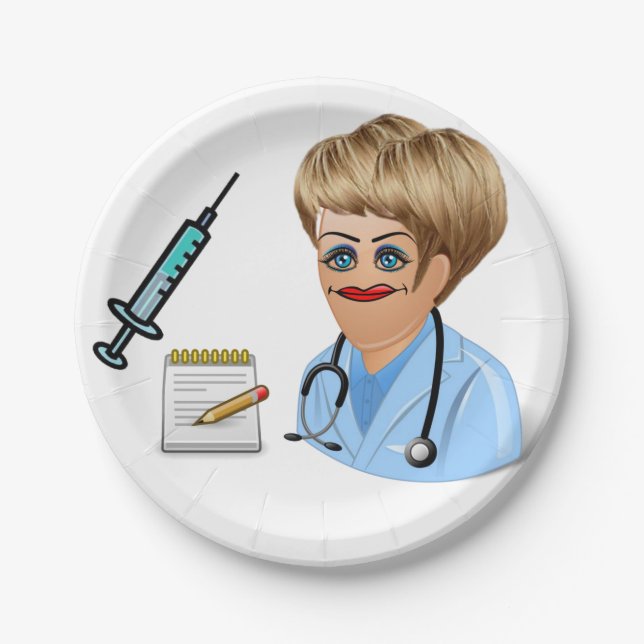 Assiettes En Carton Plaques de papier Docteur (Devant)