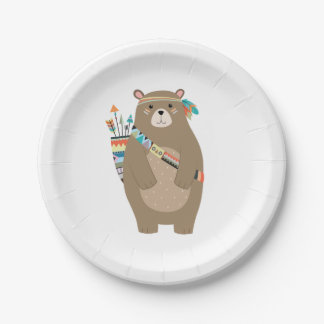 Assiettes En Carton Plaques de papier d'ours tribales