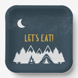 Assiettes En Carton Plaques de papier du camp de camping