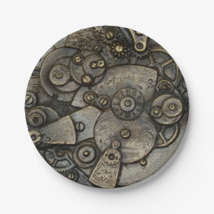 Assiettes En Carton Plaques de papier du mécanisme d'engrenage vintage