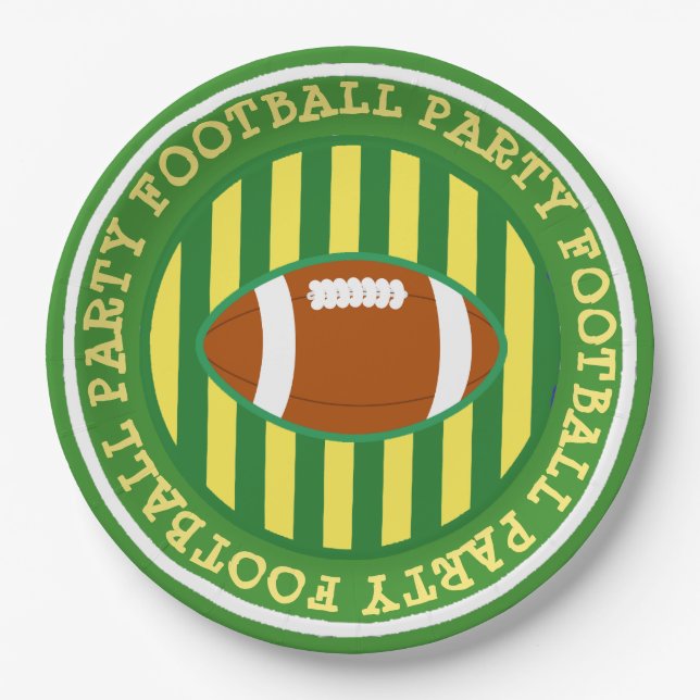 Assiettes En Carton Plaques de papier du Wisconsin Greenbay Football P (Devant)