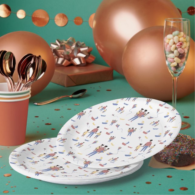 Assiettes En Carton Plaques de papier fête des pères (Multi)