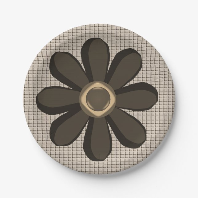 Assiettes En Carton Plaques de papier Floral (Devant)