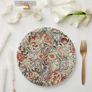 Assiettes En Carton Plaques de papier floral design William Morris