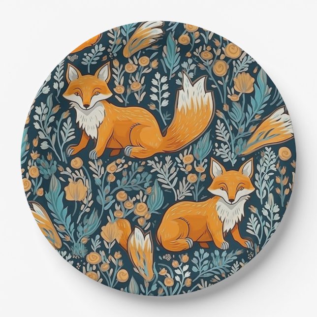 Assiettes En Carton Plaques de papier Fox (Devant)