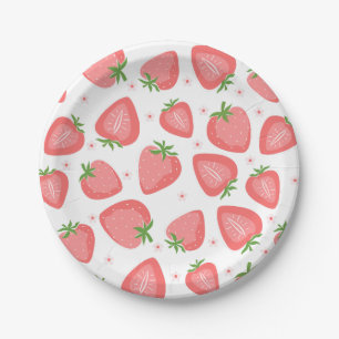 Assiettes En Carton Plaques de papier fraise Berry Premier anniversair