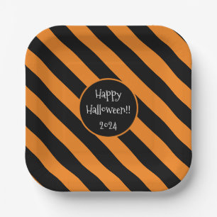 Assiettes En Carton Plaques de papier Halloween Lines