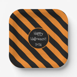 Assiettes En Carton Plaques de papier Halloween Lines