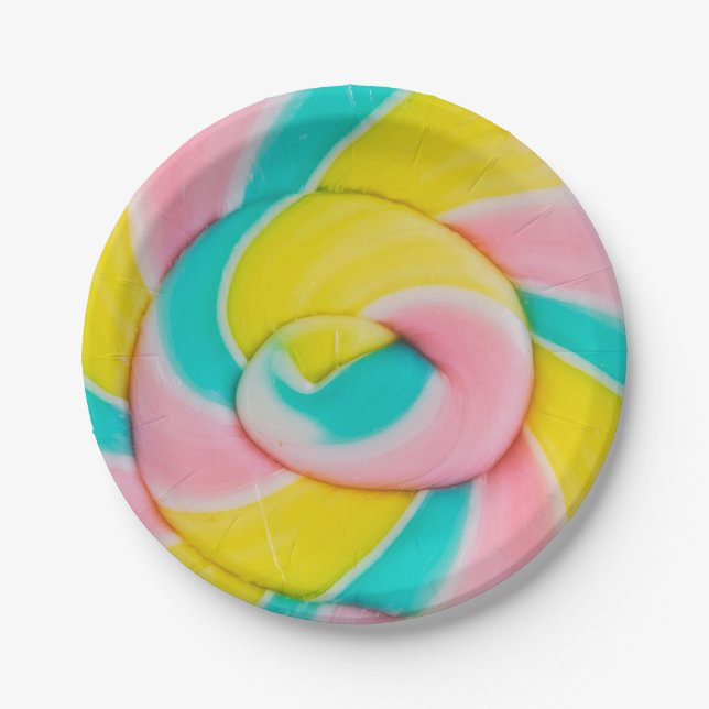 Assiettes En Carton Plaques de papier Lollipop (Devant)