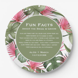 Assiettes En Carton Plaques de papier Mariage Tropical Humoristique