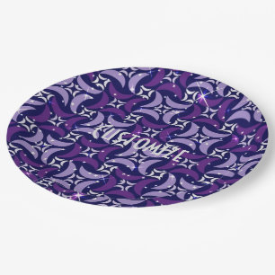 Assiettes En Carton Plaques de papier Motif Mystic Purple Moons
